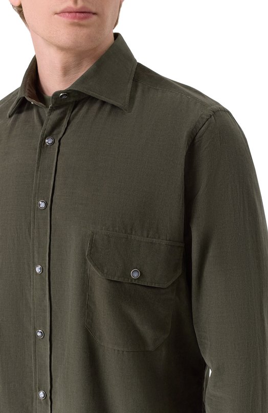 Вельветовая рубашка MVST MAN SHIRT L/S/0620 Зелёный  MAN SHIRT L/S/0620 Фото 5