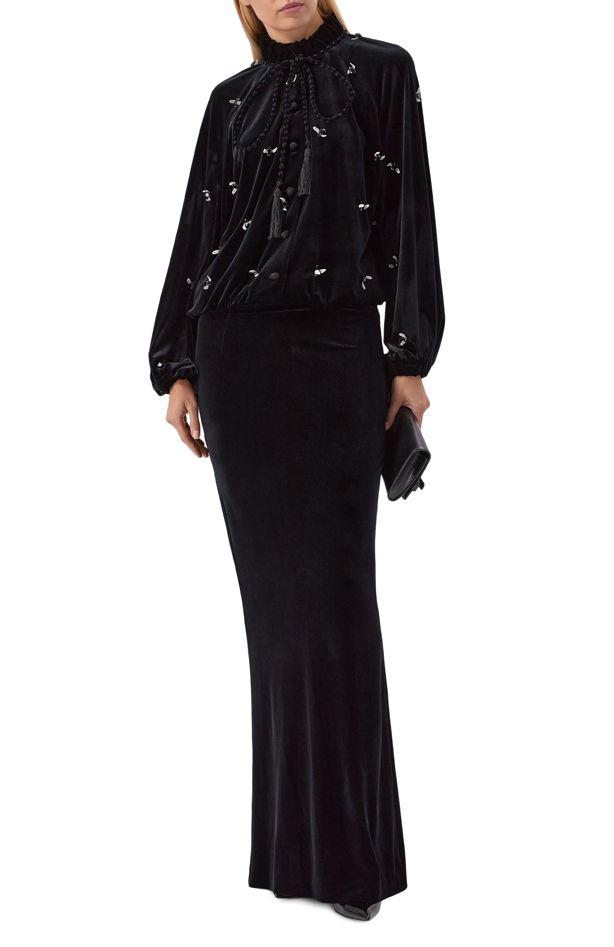 Бархатная блузка YANINA, арт. T-3049, фото 2