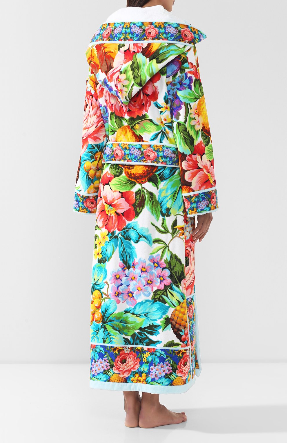 Хлопковый халат DOLCE & GABBANA разноцветного цвета по цене 270000 руб., арт. 00A03J/0MU84, фото 4 Хлопковый халат DOLCE & GABBANA, арт. 00A03J/0MU84, фото 4