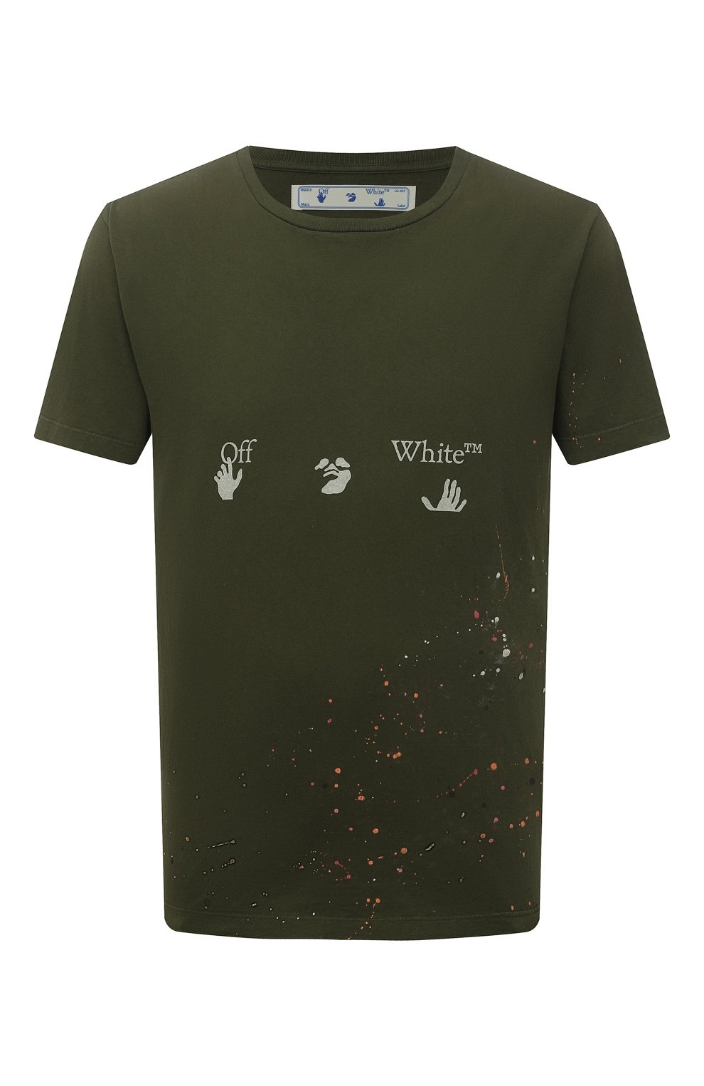Хлопковая футболка OFF-WHITE, арт. 0MAA027S21JER002, фото 1