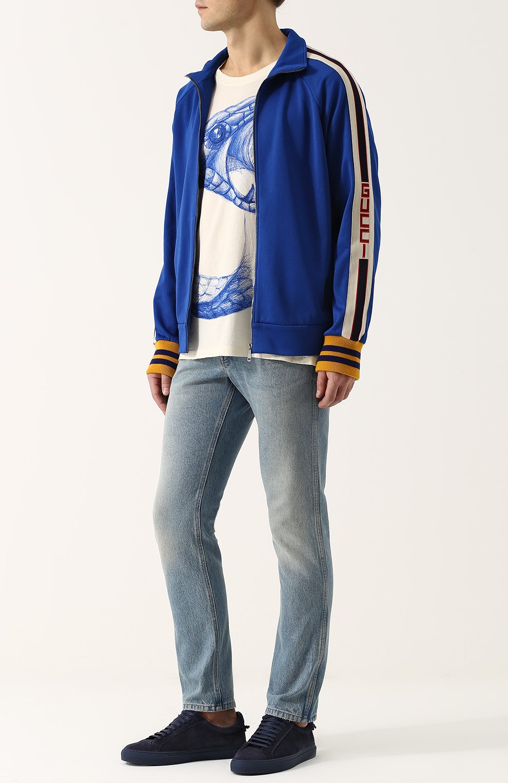 Хлопковая футболка с принтом GUCCI, арт. 493117/X3H27, фото 2