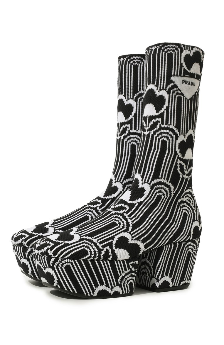 Текстильные сапоги PRADA, арт. 1WP146-3LG1-F0967-070, ф�ото 1