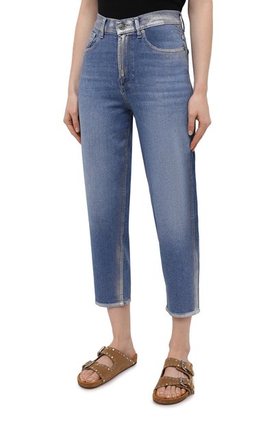 Джинсы 7 FOR ALL MANKIND голубого цвета по цене 34050 руб., арт. JSA71200SK, фото 3 Джинсы 7 FOR ALL MANKIND, арт. JSA71200SK, фото 3