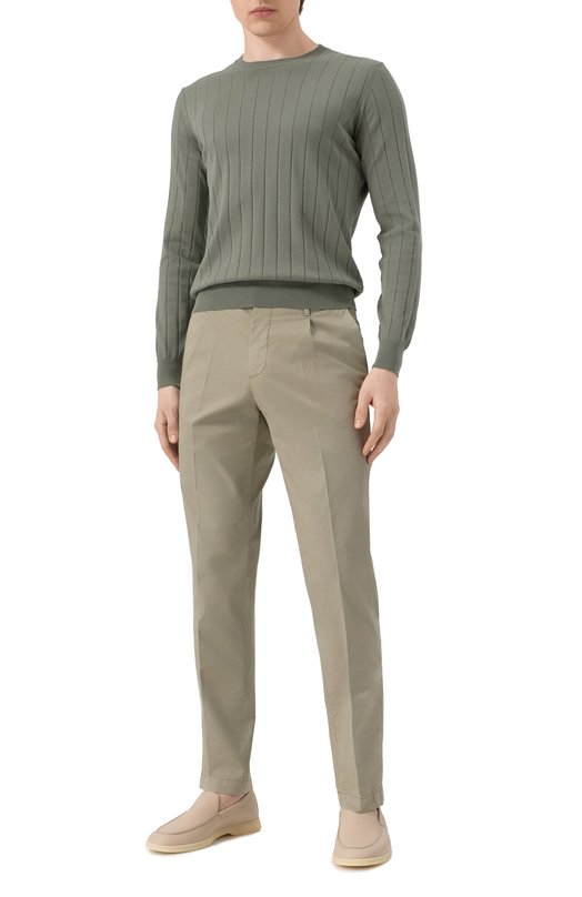 Хлопковый джемпер Corneliani 25M513-2525153 Зелёный  25M513-2525153 Фото 2