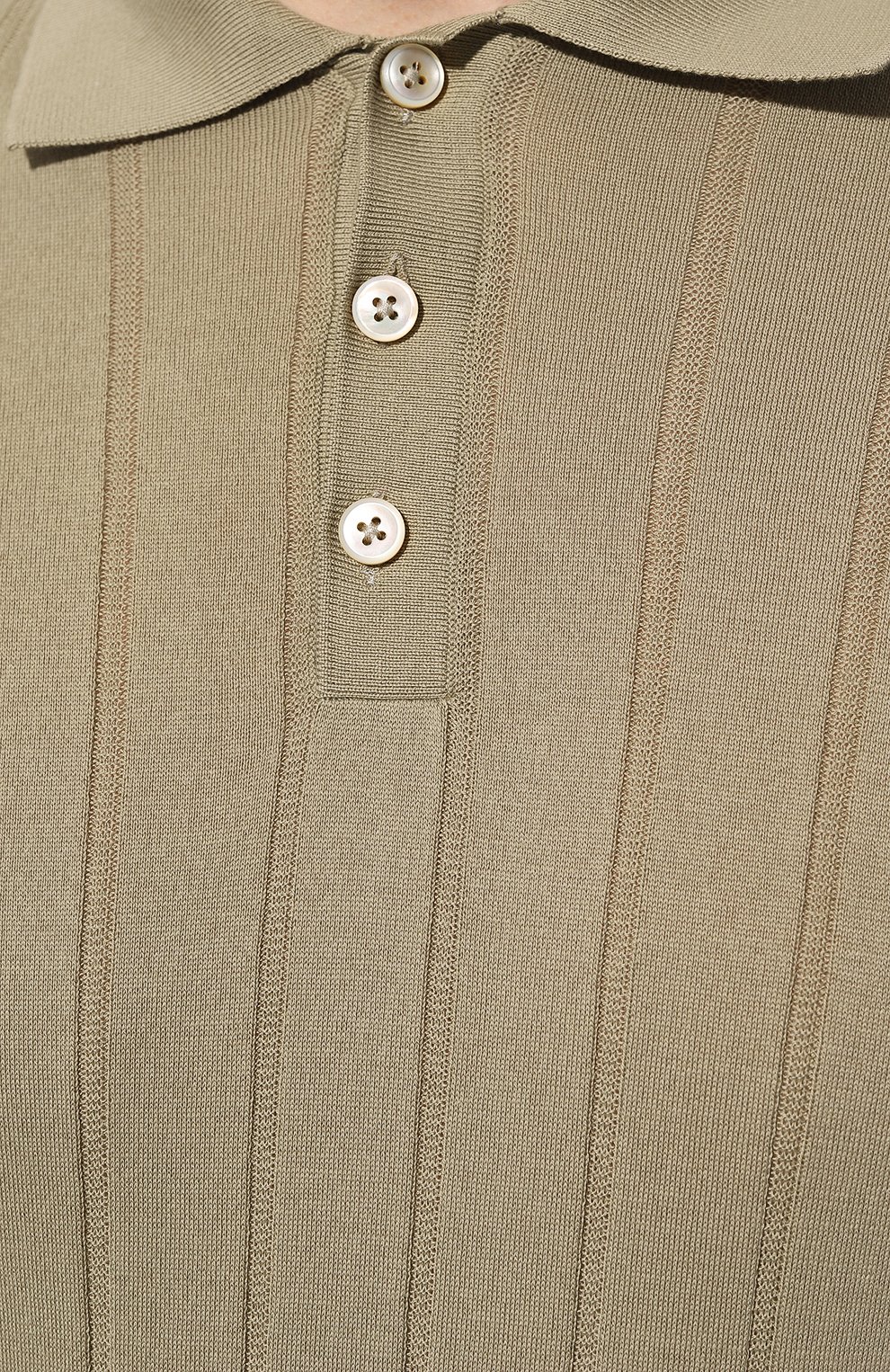 Хлопковое поло FIORONI хаки цвета по цене 66900 руб., арт. MKF26261C1, фото 5 Хлопковое поло FIORONI, арт. MKF26261C1, фото 5