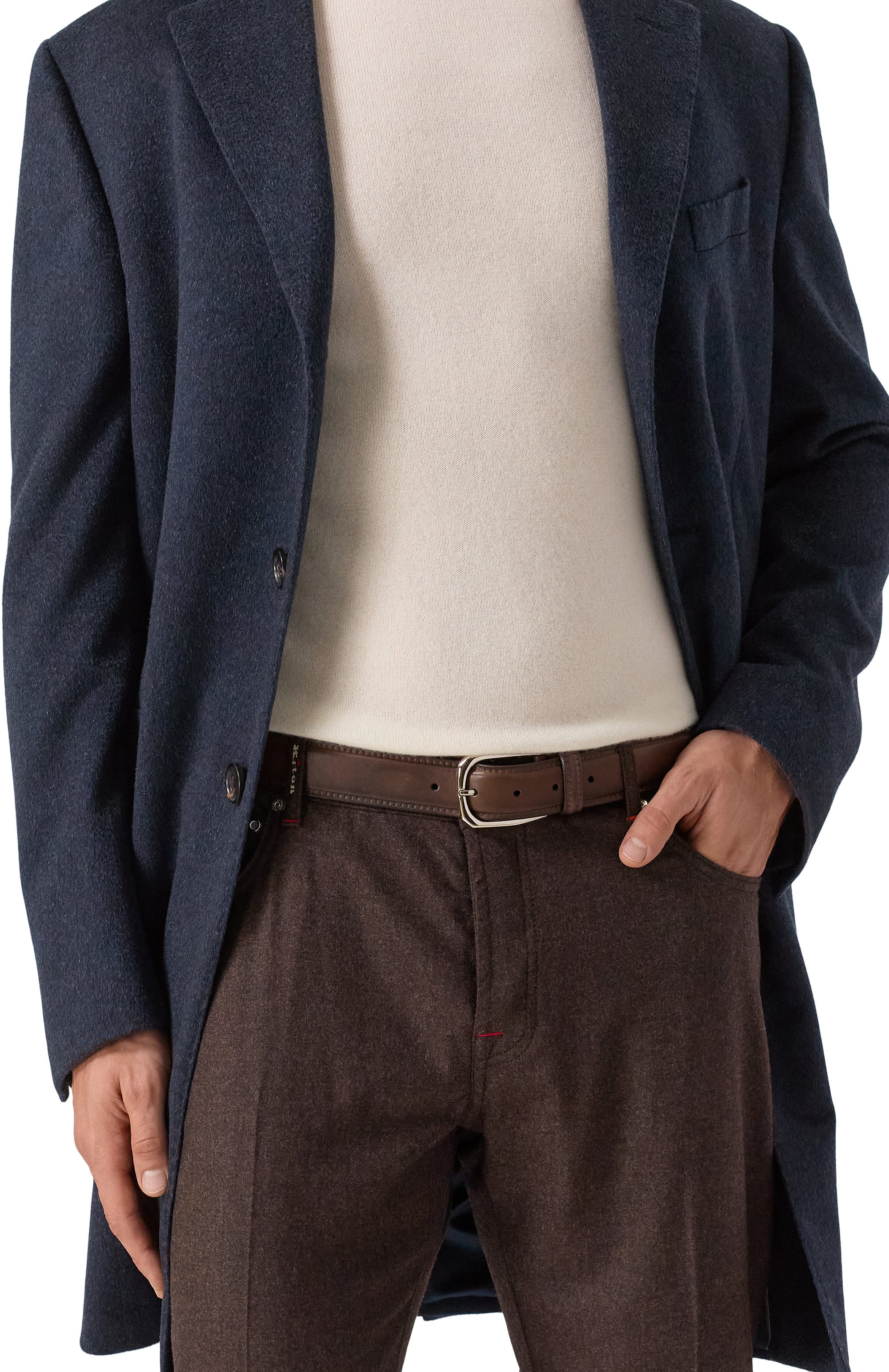 Кожаный ремень BARRETT темно-коричневого цвета по цене 32750 руб., арт. 22B588.6, фото 2 Кожаный ремень BARRETT, арт. 22B588.6, фото 2