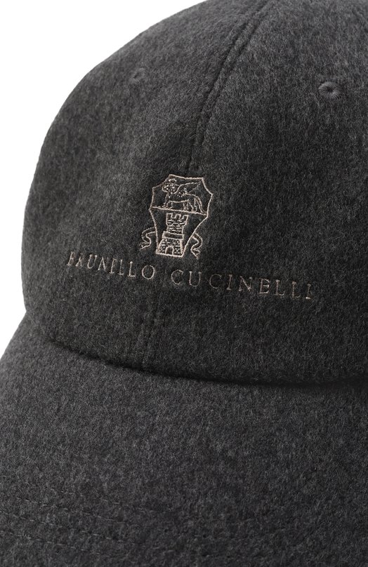 Шерстяная бейсболка Brunello Cucinelli MY4499850 Серый  MY4499850 Фото 3