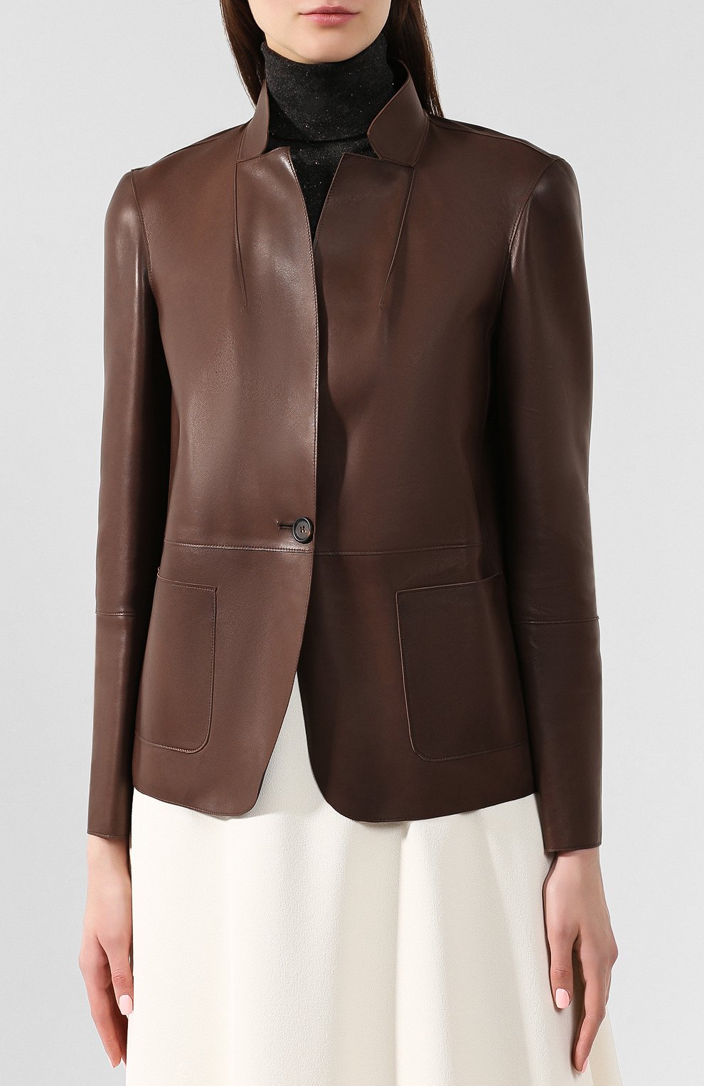 Кожаный жакет BRUNELLO CUCINELLI, арт. MP0SR8446P, фото 3
