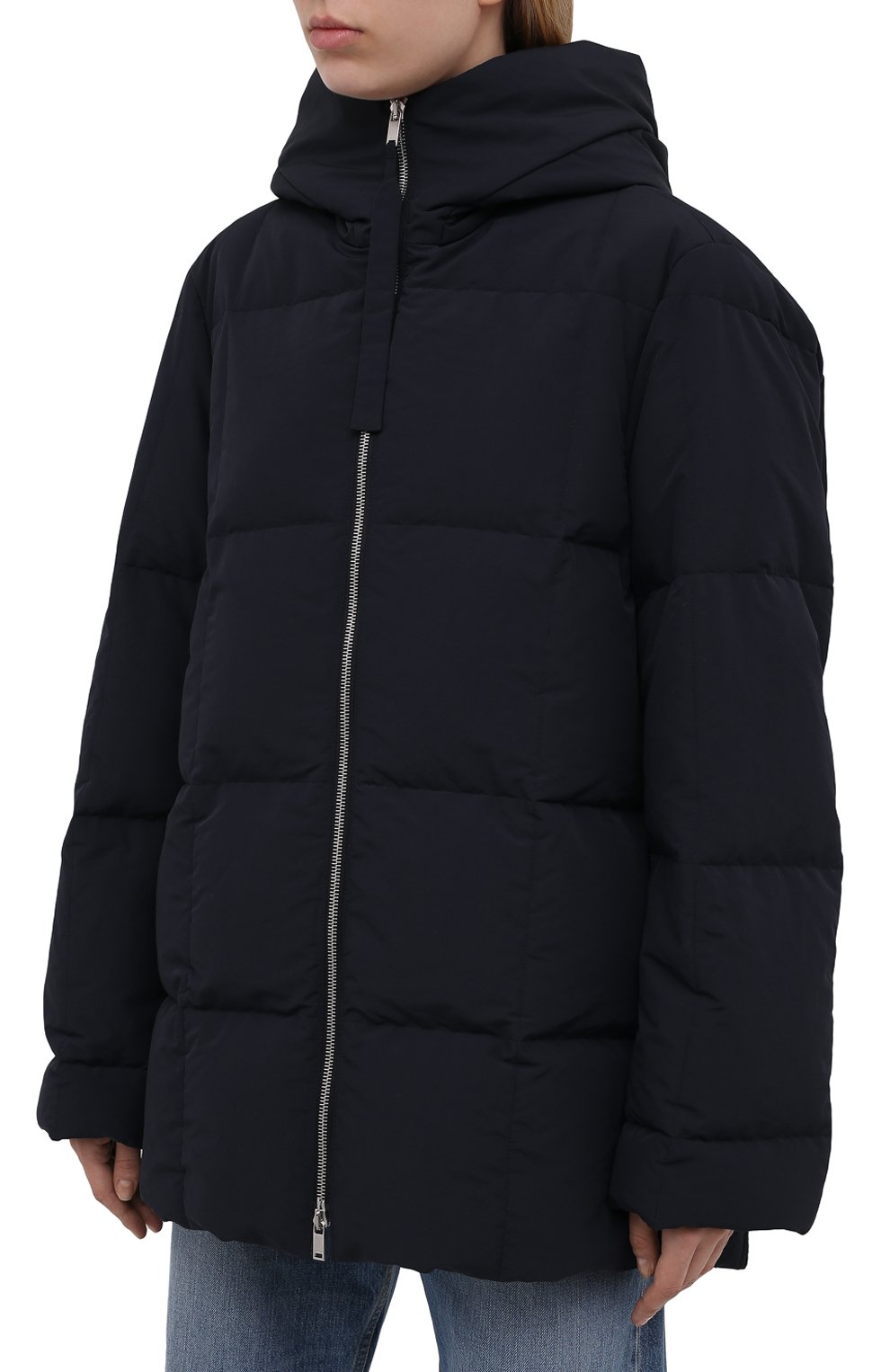 Пуховик JIL SANDER темно-синего цвета по цене 175000 руб., арт. JPPT441694-WT441100, фото 3 Пуховик JIL SANDER, арт. JPPT441694-WT441100, фото 3
