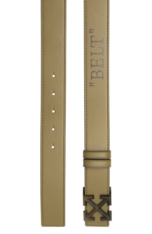 Кожаный ремень Off-White 0MRB14GF25LEA001 Хаки  0MRB14GF25LEA001 Фото 3