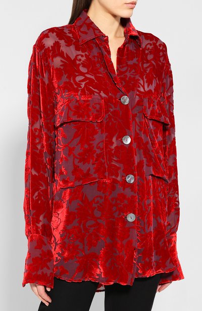 Блузка из смеси вискозы и шелка ANN DEMEULEMEESTER, арт. 1902-2008-P-123-039, фото 3