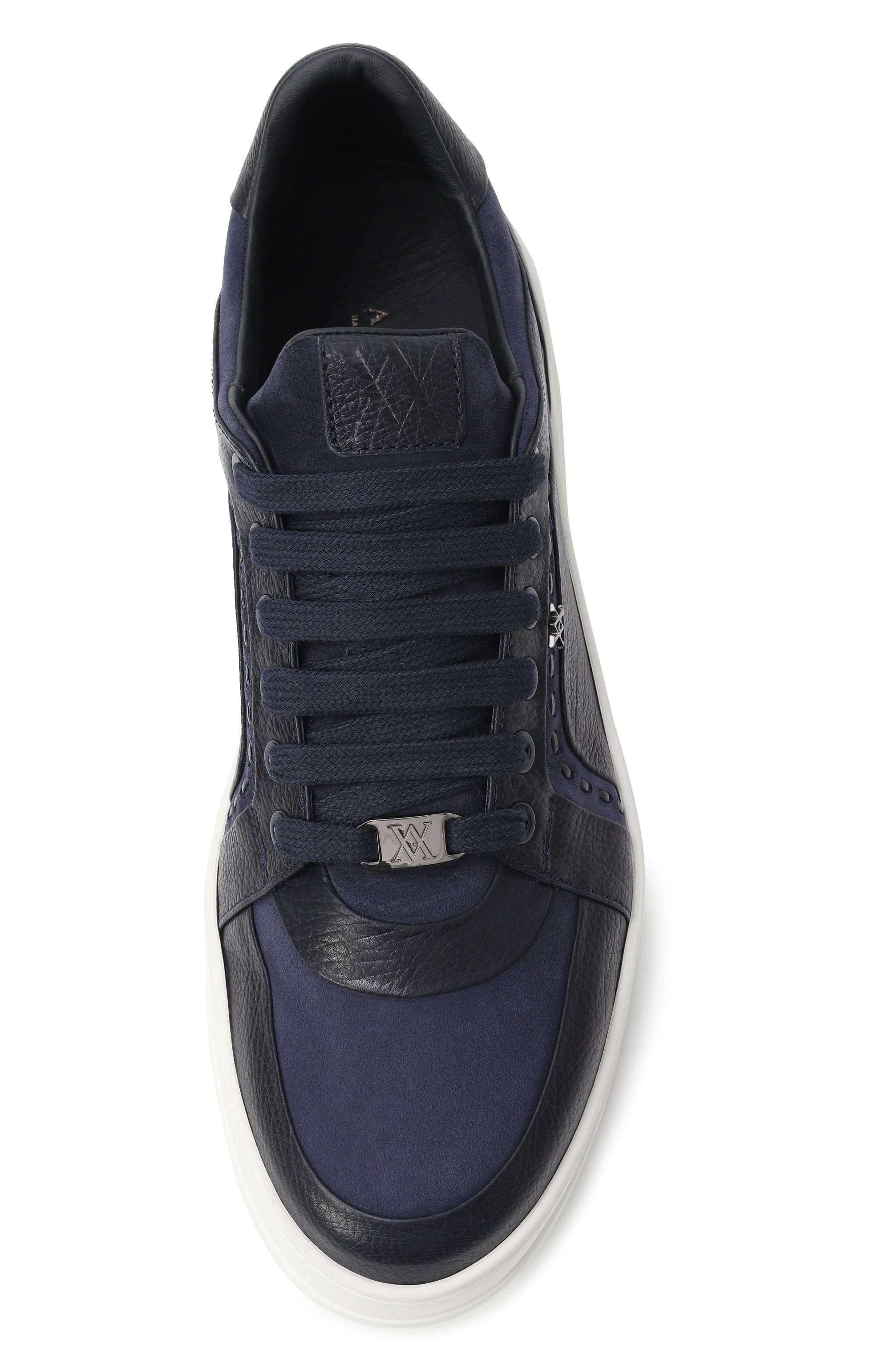 Кожаные кеды ARTIOLI темно-синего цвета по цене 126500 руб., арт. 0S773/LAMA CALF/SUEDE ELITE, фото 6 Кожаные кеды ARTIOLI, арт. 0S773/LAMA CALF/SUEDE ELITE, фото 6