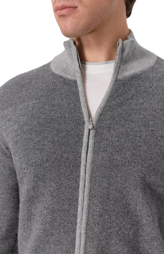 Кардиган из шерсти и кашемира Andrea Campagna M5625-9416 Серый  M5625-9416 Фото 5