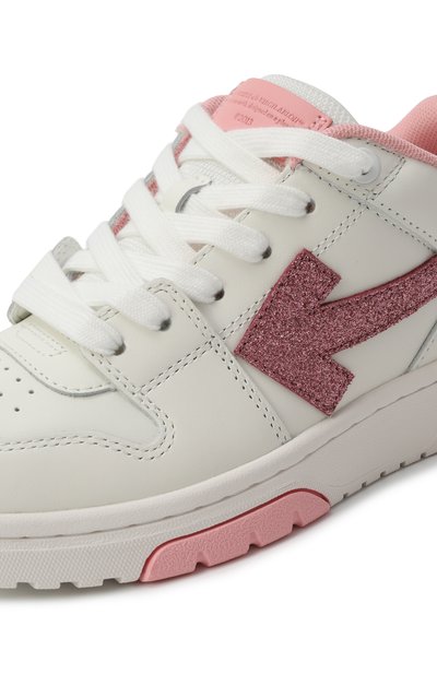 Кожаные кеды out of office OFF-WHITE, арт. 0GIA007S25LEA002/31-33, фото 5