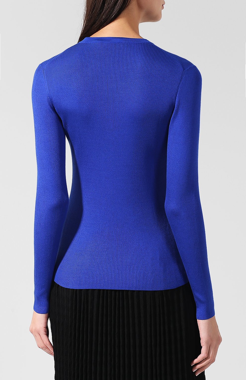 Однотонный шелковый пуловер с круглым вырезом RALPH LAUREN, арт. 290710200, фото 4