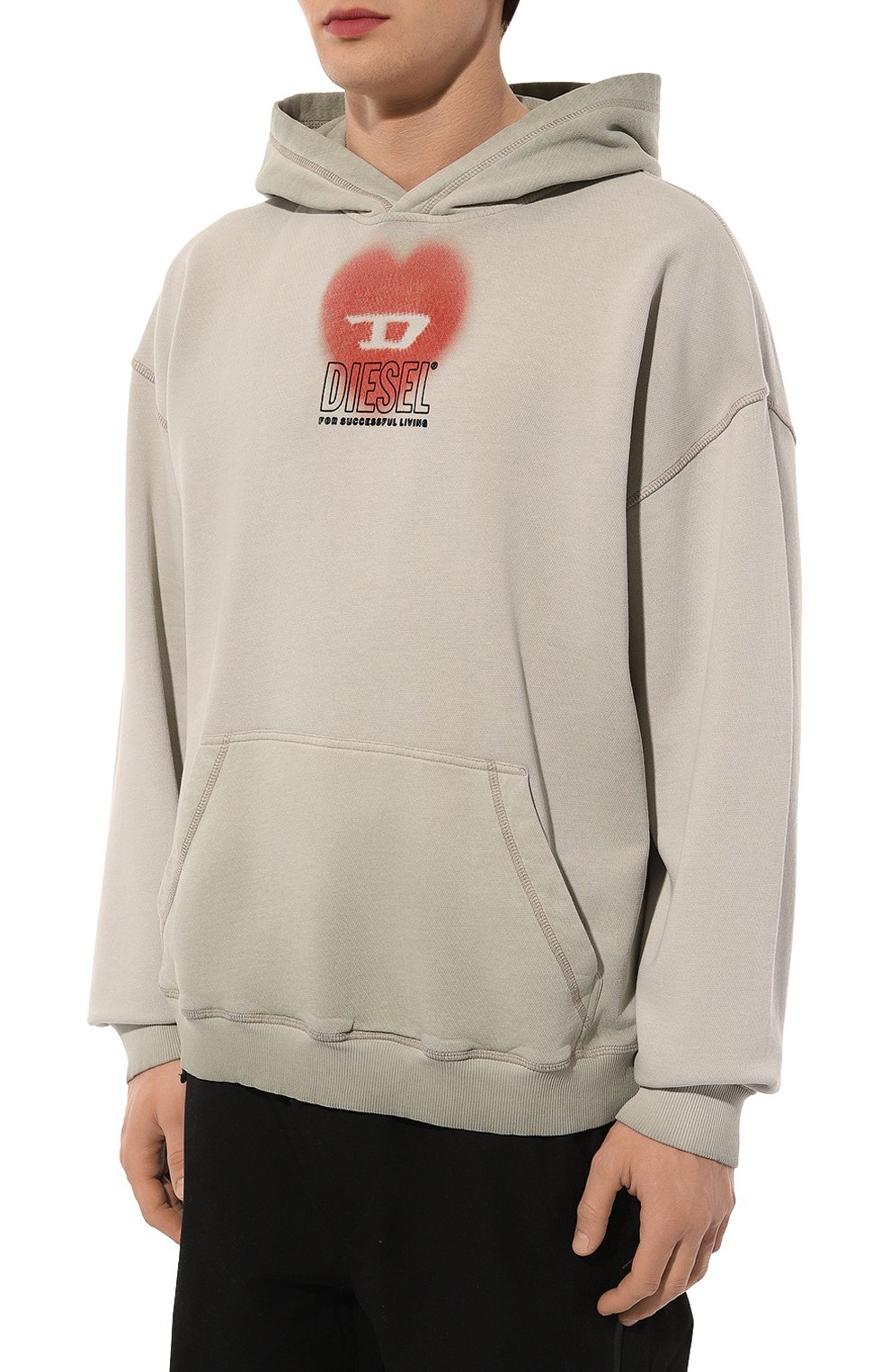 Хлопковое худи DIESEL, арт. A13396/0IMAK, фото 3