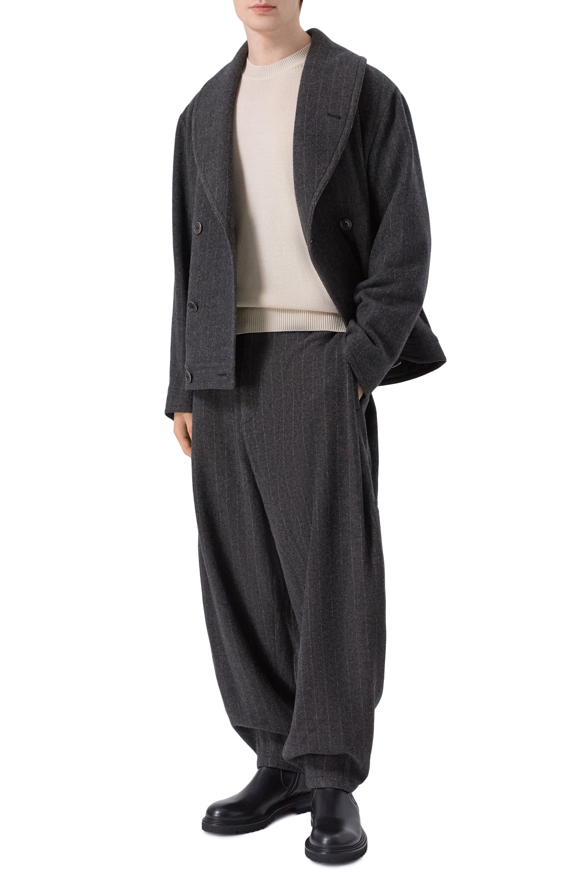 Кожаные сапоги GIORGIO ARMANI черного цвета по цене 185500 руб., арт. GM002324/AF20410, фото 2 Кожаные сапоги GIORGIO ARMANI, арт. GM002324/AF20410, фото 2