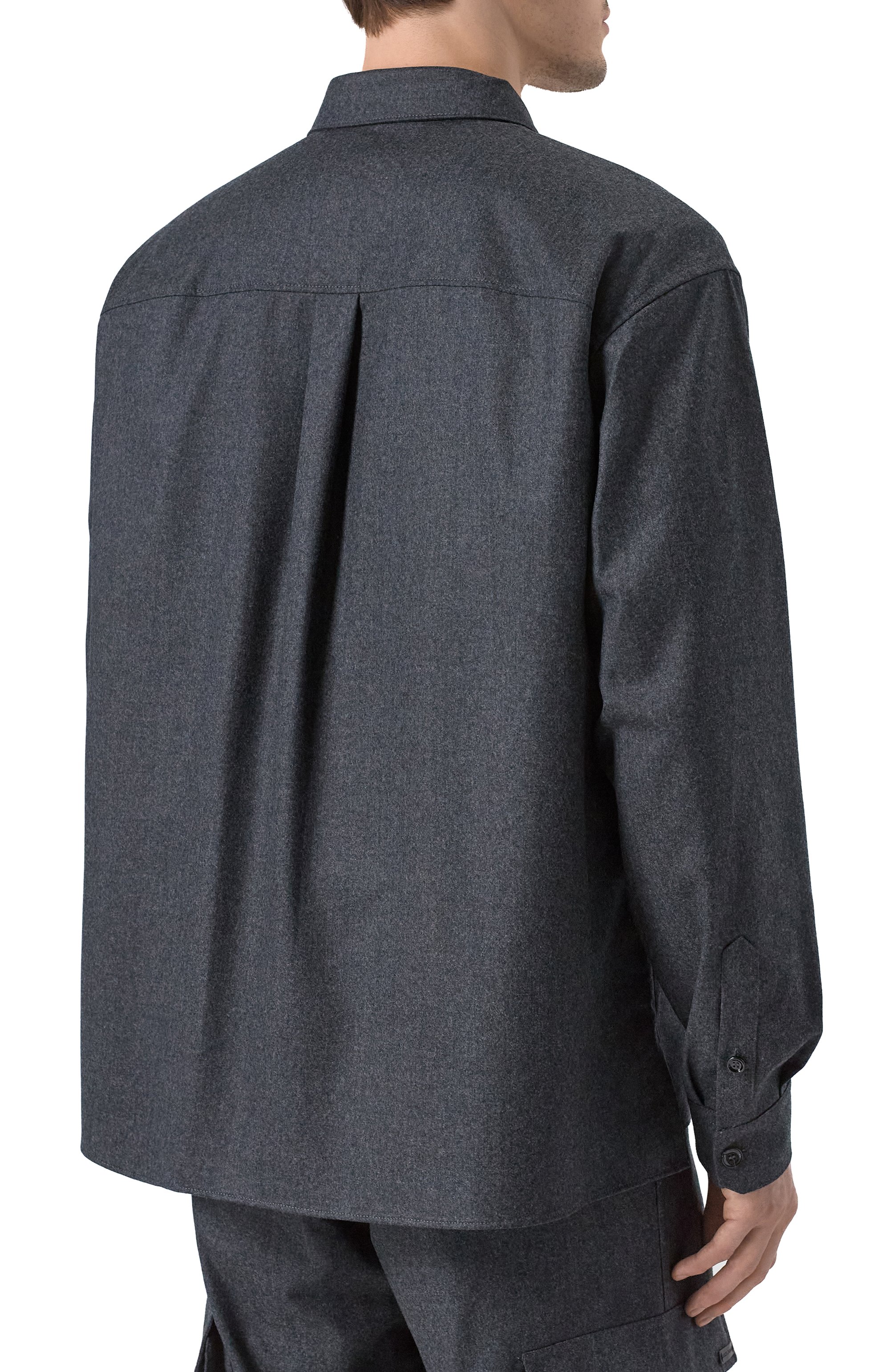 Шерстяная рубашка DOLCE & GABBANA темно-серого цвета по цене 141500 руб., арт. G5MD1T/FU21Q, фото 4 Шерстяная рубашка DOLCE & GABBANA, арт. G5MD1T/FU21Q, фото 4