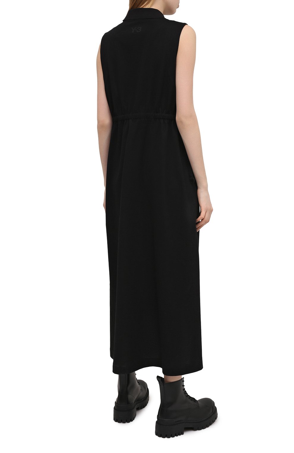 Хлопковое платье Y-3 черного цвета по цене 18950 руб., арт. GV4354/W, фото 4 Хлопковое платье Y-3, арт. GV4354/W, фото 4