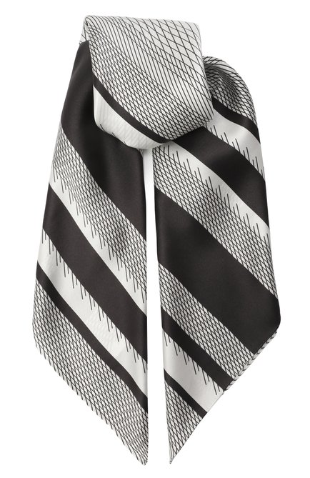 Женский шелковый платок KITON черно-белого цвета по цене 0 руб., арт. D53754K0963E01 | Фото 1
