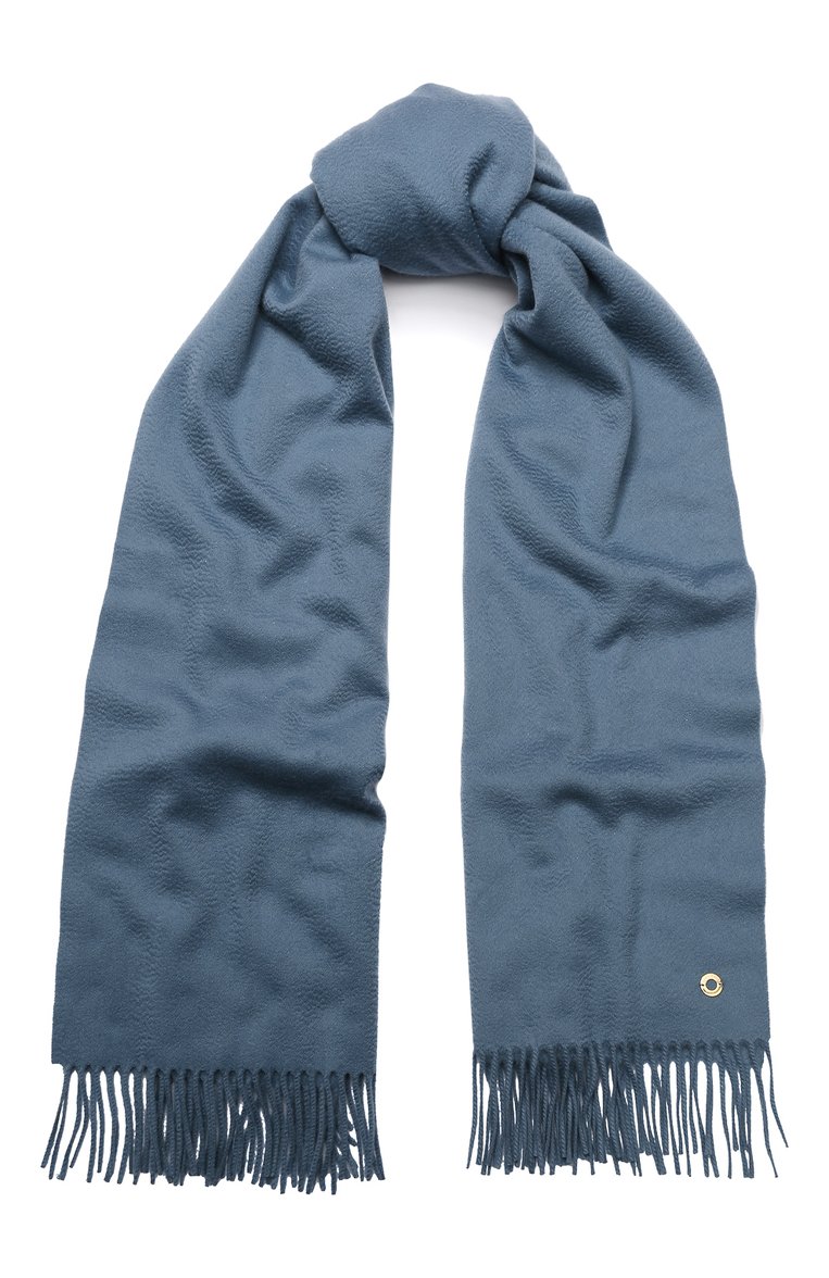 Кашемировый шарф stola opera LORO PIANA голубого цвета купить в