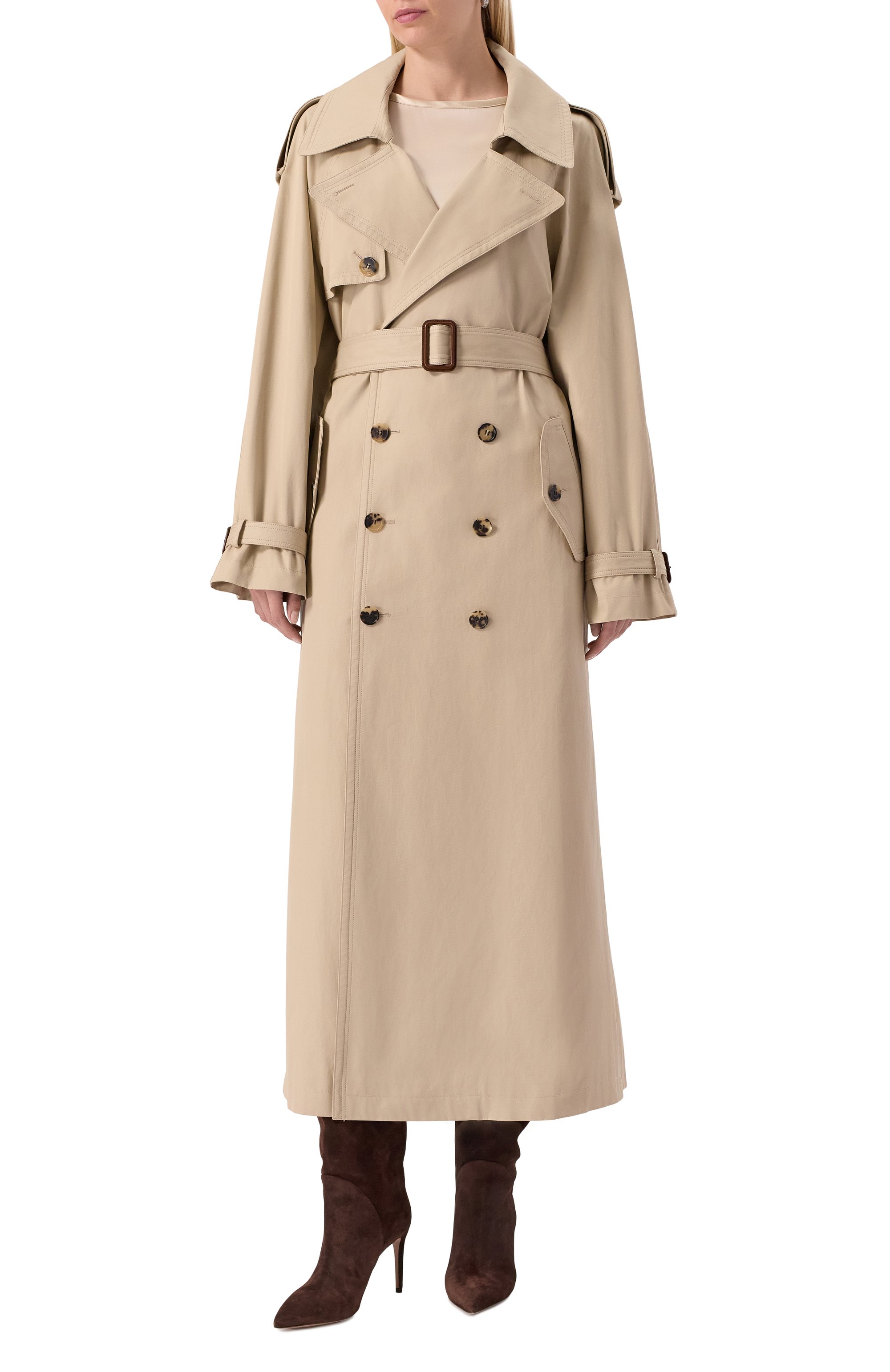 Хлопковый тренч SAINT LAURENT, арт. 812414/Y3A99, фото 3