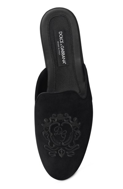 Замшевые домашние туфли DOLCE & GABBANA, арт. A80635/A3M52, фото 5