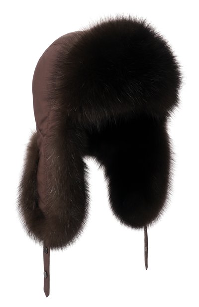 Женская шапка-ушанка с мехом соболя BLACK SABLE, арт. BS-FHSM-EB