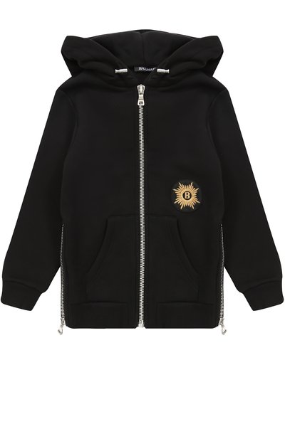 Спортивный кардиган из хлопка с декоративными молниями по бокам BALMAIN, арт. W7E/8002/J928B, фото 1