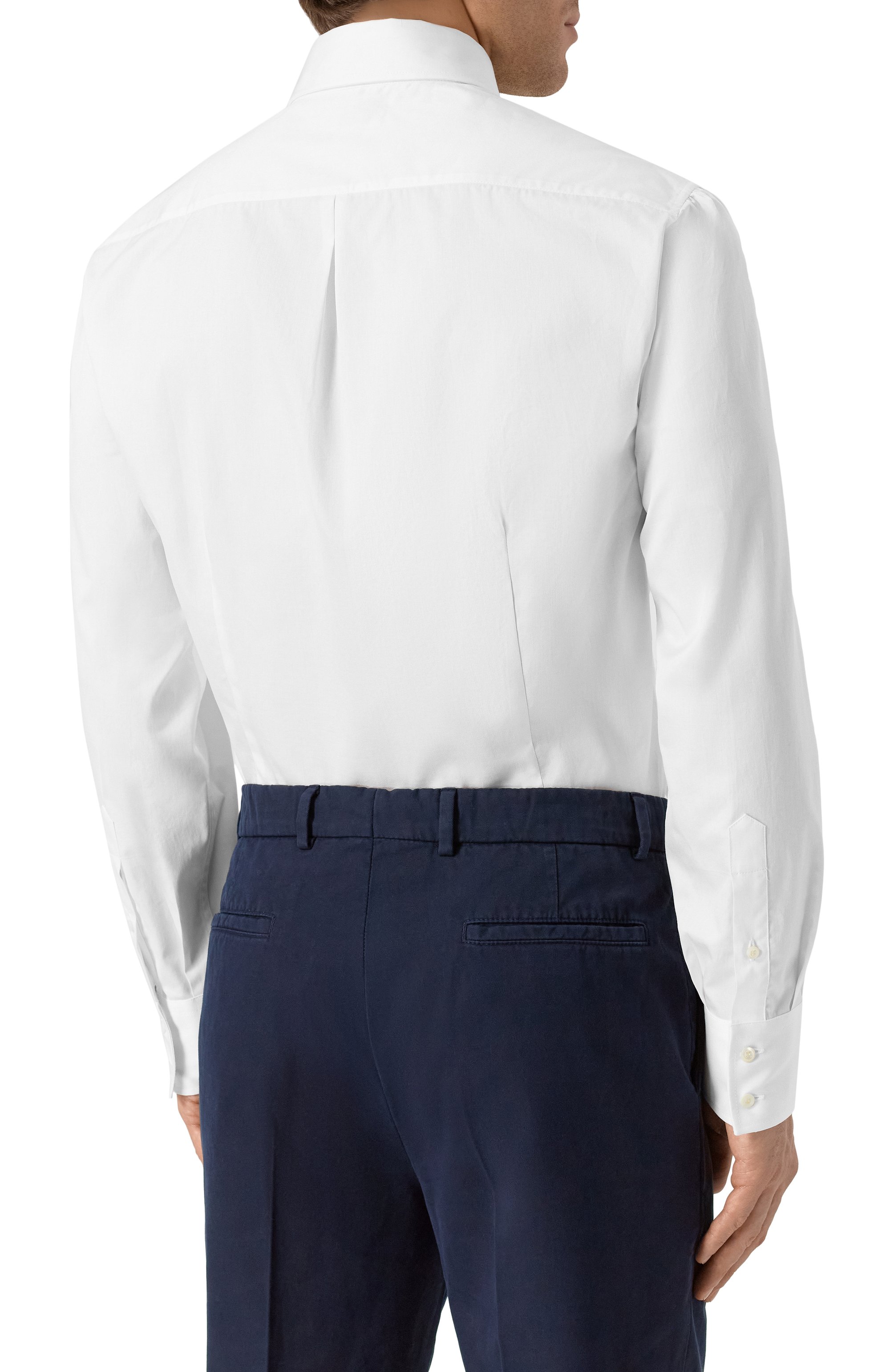 Хлопковая сорочка BRUNELLO CUCINELLI белого цвета по цене 68500 руб., арт. MBUC41718, фото 4 Хлопковая сорочка BRUNELLO CUCINELLI, арт. MBUC41718, фото 4