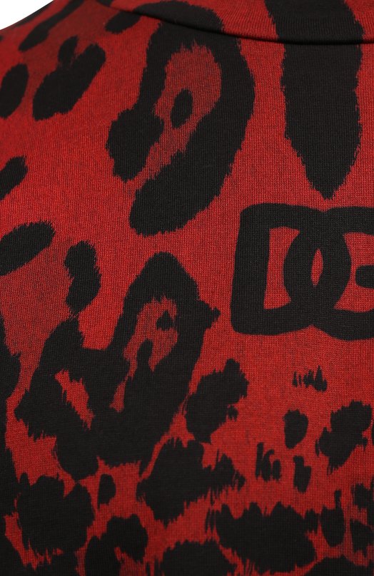 Хлопковая футболка Dolce & Gabbana G80A4T/HI7P4 Красный  G80A4T/HI7P4 Фото 5