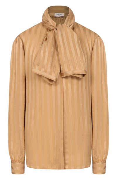Женская шелковая блузка SAINT LAURENT, арт. 873576/Y7J47