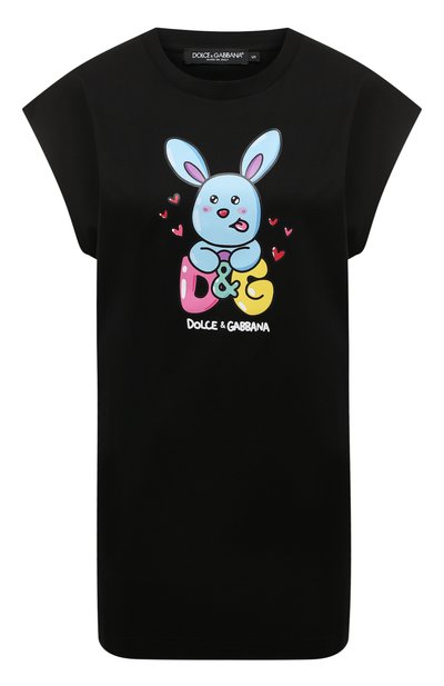 Женская хлопковая футболка DOLCE & GABBANA, арт. F8S85T/HU7H8
