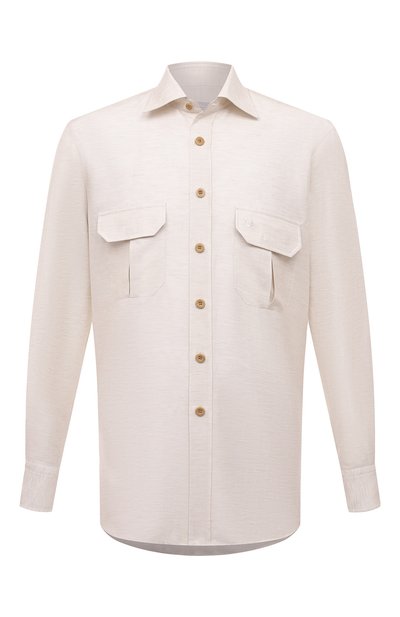 Мужская рубашка из хлопка и шелка STEFANO RICCI, арт. SP006289/R2150