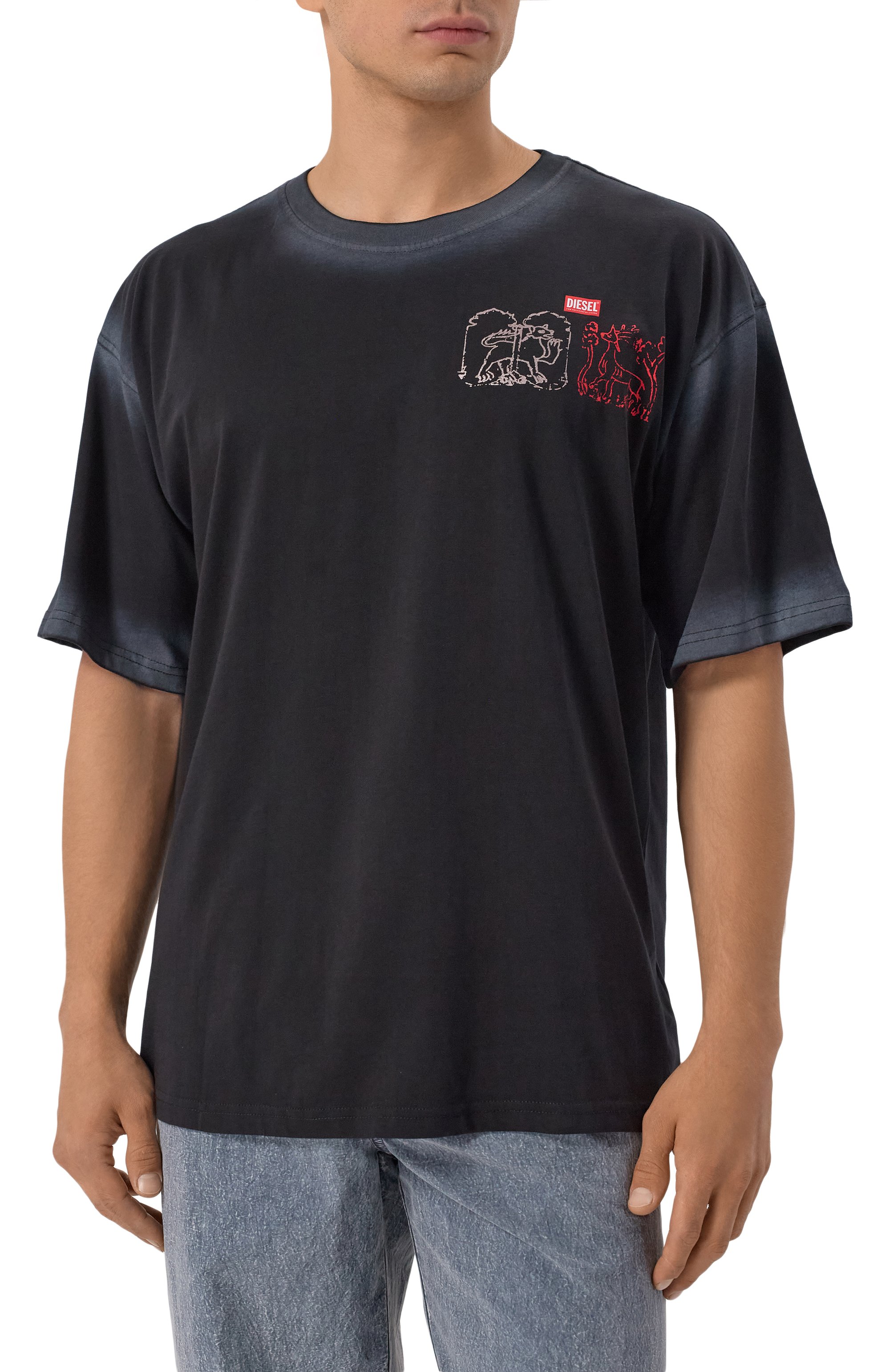 Хлопковая футболка DIESEL, арт. A19570/0PLBS, фото 3