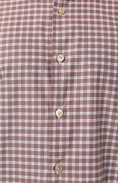 Хлопковая рубашка KITON коричневого цвета по цене 58950 руб., арт. UCIH0863710, фото 5 Хлопковая рубашка KITON, арт. UCIH0863710, фото 5