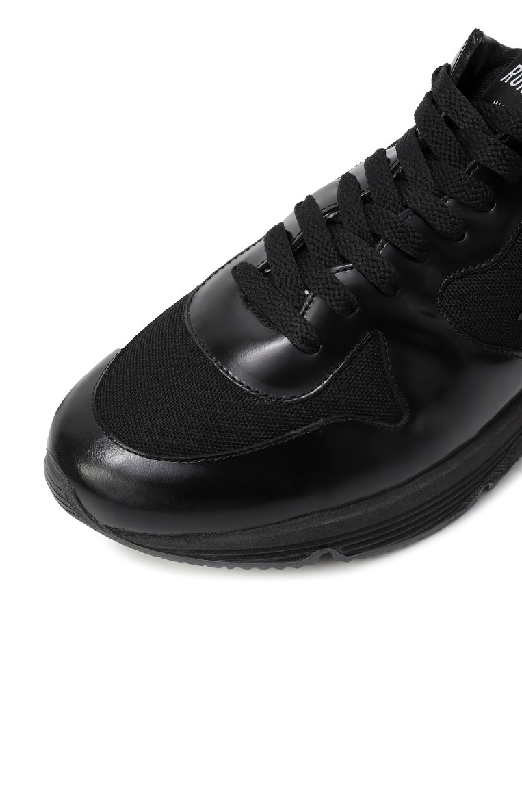 Мужские комбинированные кроссовки running sole GOLDEN GOOSE DELUXE BRAND черного цвета, арт. GMF00126.F006878 | Фото 7 (Материал внешний: Текстиль, Натуральная кожа; Материал внутренний: Текстиль; Подошва: Массивная; Стили: Классический; Кросс-КТ: Низкие; Материал утеплителя: Без утеплителя)