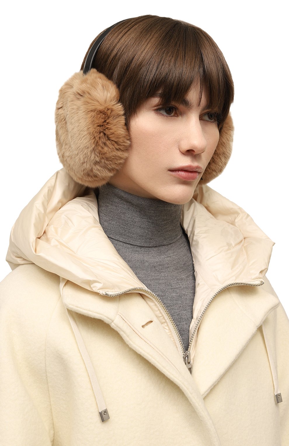 Меховые наушники из кролика YVES SALOMON, арт. 23WAA110XXREXX, фото 2