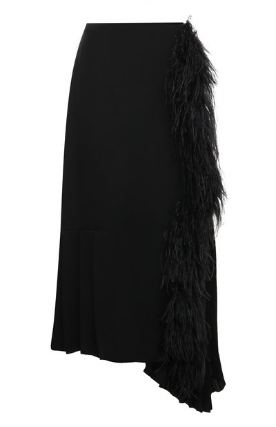 Юбка с отделкой перьями PRADA, арт. P198NP-1Q9I-F0806-191, фото 1