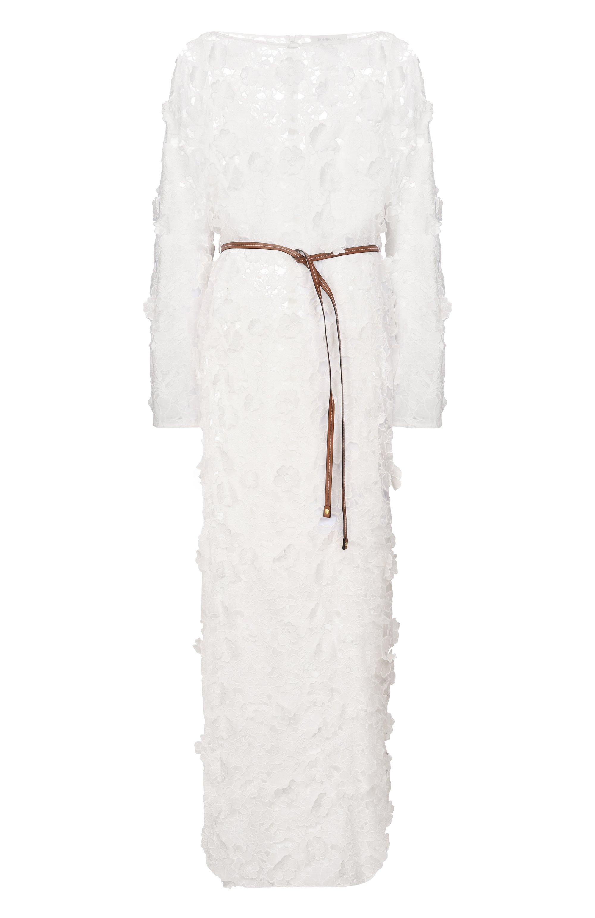Хлопковое платье ZIMMERMANN белого цвета по цене 199500 руб., арт. 6816DRS264, фото 1 Хлопковое платье ZIMMERMANN, арт. 6816DRS264, фото 1