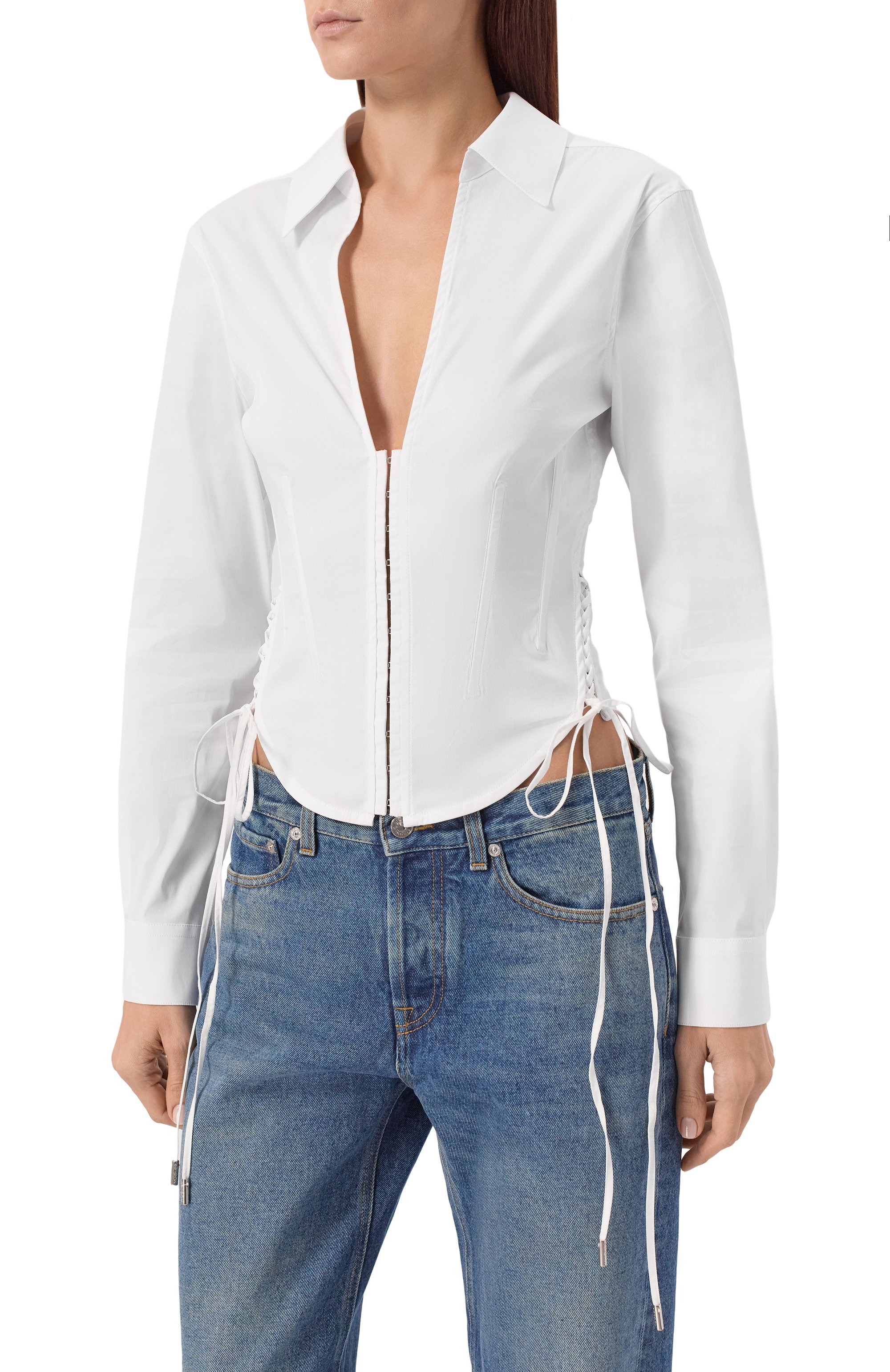 Хлопковая блузка MUGLER, арт. 25F1T007642010, фото 3