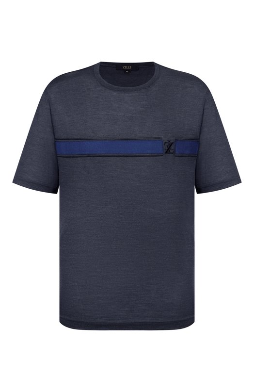 Шелковая футболка Zilli TSR02AM0608VZLE01 Синий TSR02AM0608VZLE01