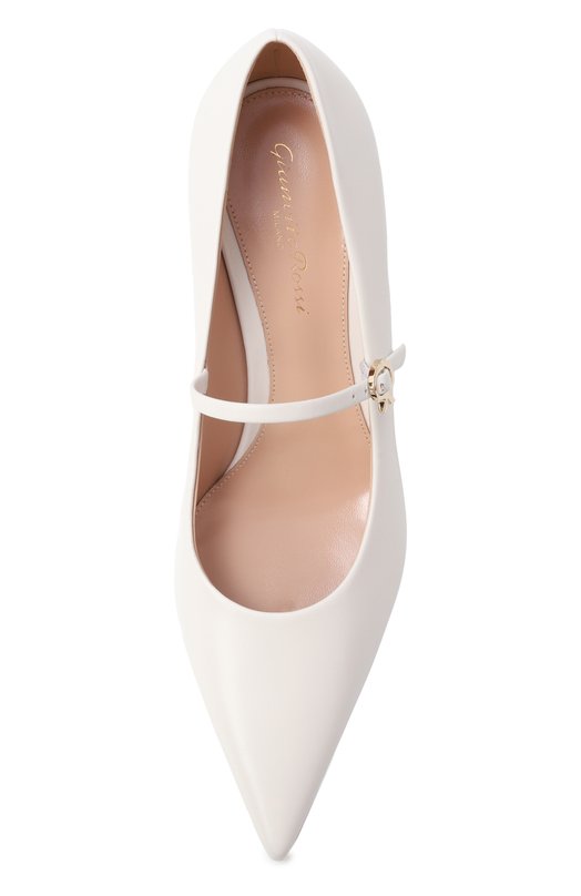 Кожаные туфли Lowry 55 Gianvito Rossi G22312.55LAC.VITBIAN Белый  G22312.55LAC.VITBIAN Фото 6