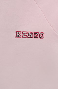 Детский хлопковая толстовка KENZO светло-розового цвета, арт. K15673/6Y-12Y | Фото 3 (Девочки Кросс-КТ: Толстовка-спорт; Рукава: Длинные; Материал сплава: Проставлено; Мат�ериал внешний: Хлопок; Драгоценные камни: Проставлено; Ростовка одежда: 6 лет | 116 см, 8 лет | 128 см, 10 - 11 лет | 140 - 146см, 12 лет | 152 см)