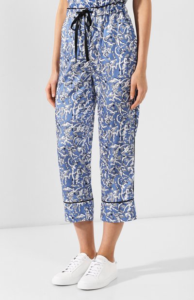 Брюки с принтом VICTORIA, VICTORIA BECKHAM, арт. TRVV 127 SS19 PRINTED P0LY TWILL, фото 3