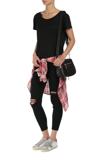Хлопковая футболка прямого кроя с круглым вырезом SAINT LAURENT, арт. 394316/Y2YI2, фото 2