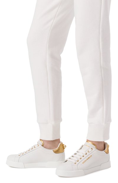 Кожаные кеды portofino DOLCE & GABBANA, арт. CK1602/AN298, фото 3