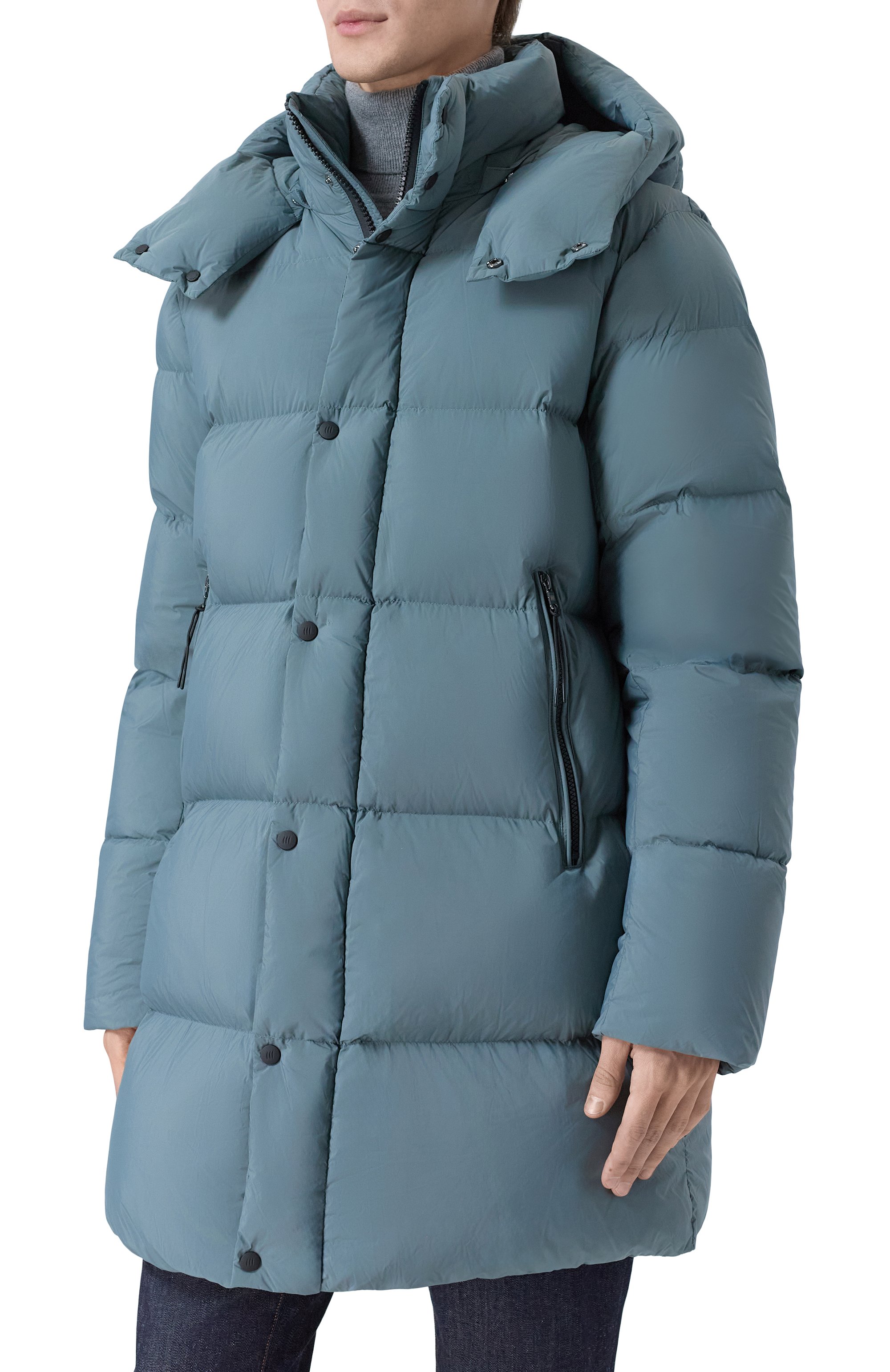 Пуховик HETREGO серого цвета по цене 82750 руб., арт. 8P412/J0RVIK, фото 3 Пуховик HETREGO, арт. 8P412/J0RVIK, фото 3