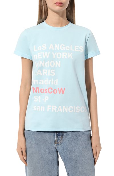 Хлопковая футболка SEVEN LAB, арт. T MosCow blue, фото 3