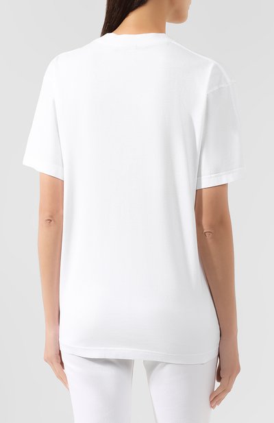 Хлопковая футболка VETEMENTS белого цвета по цене 38750 руб., арт. UAH20TR616/W, фото 4 Хлопковая футболка VETEMENTS, арт. UAH20TR616/W, фото 4